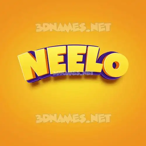 neelo in Orange Toon style - 3D name wallpaper neelo in Orange Toon style - 3D name wallpaper