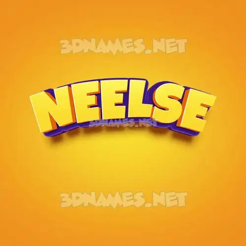 neelse in Orange Toon style - 3D name wallpaper neelse in Orange Toon style - 3D name wallpaper