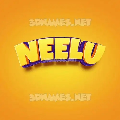 neelu in Orange Toon style - 3D name wallpaper neelu in Orange Toon style - 3D name wallpaper