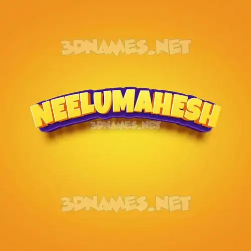 neelumahesh in Orange Toon style - 3D name wallpaper