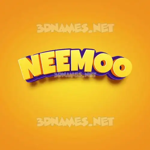 neemoo in Orange Toon style - 3D name wallpaper neemoo in Orange Toon style - 3D name wallpaper