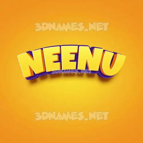 neenu in Orange Toon style - 3D name wallpaper neenu in Orange Toon style - 3D name wallpaper