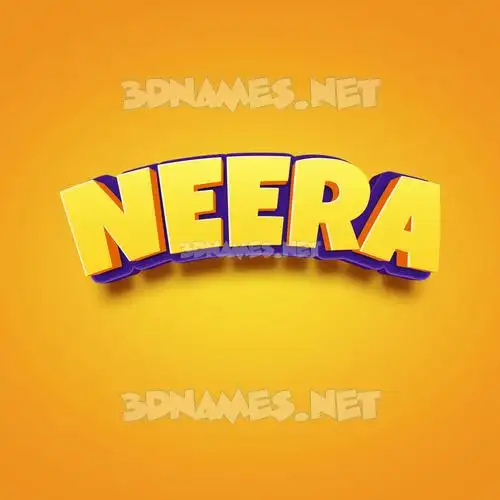 neera in Orange Toon style - 3D name wallpaper