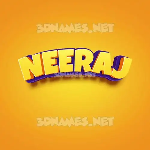neeraj in Orange Toon style - 3D name wallpaper
