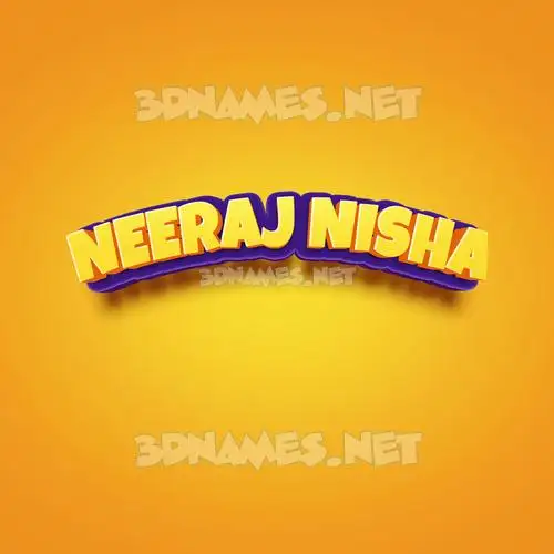 neeraj nisha in Orange Toon style - 3D name wallpaper