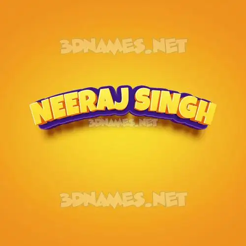 neeraj singh in Orange Toon style - 3D name wallpaper
