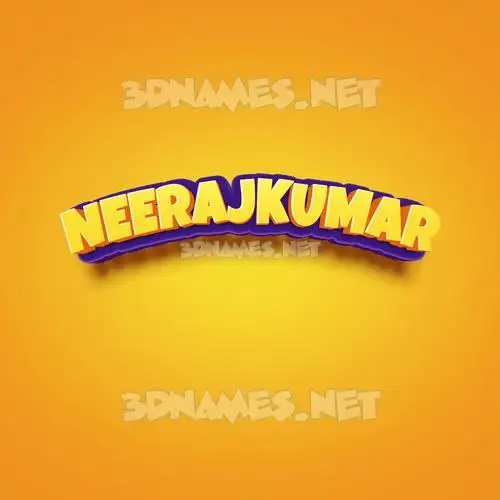 neerajkumar in Orange Toon style - 3D name wallpaper