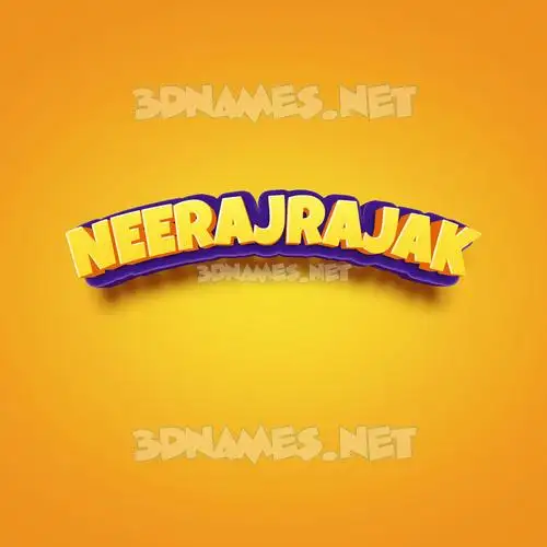 neerajrajak in Orange Toon style - 3D name wallpaper