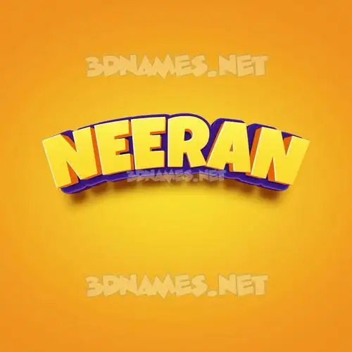 neeran in Orange Toon style - 3D name wallpaper neeran in Orange Toon style - 3D name wallpaper