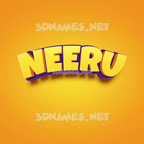 neeru in Orange Toon style - 3D name wallpaper neeru in Orange Toon style - 3D name wallpaper