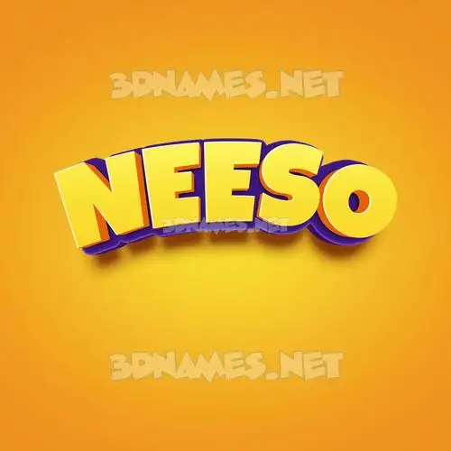 neeso in Orange Toon style - 3D name wallpaper neeso in Orange Toon style - 3D name wallpaper