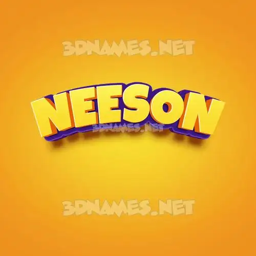 neeson in Orange Toon style - 3D name wallpaper neeson in Orange Toon style - 3D name wallpaper