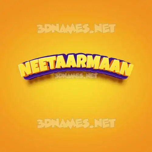 neetaarmaan in Orange Toon style - 3D name wallpaper neetaarmaan in Orange Toon style - 3D name wallpaper