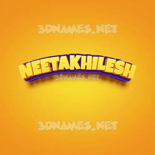neetakhilesh in Orange Toon style - 3D name wallpaper neetakhilesh in Orange Toon style - 3D name wallpaper