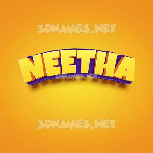 neetha in Orange Toon style - 3D name wallpaper neetha in Orange Toon style - 3D name wallpaper
