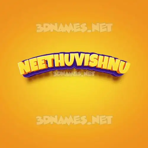 neethuvishnu in Orange Toon style - 3D name wallpaper neethuvishnu in Orange Toon style - 3D name wallpaper