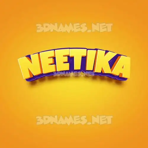 neetika in Orange Toon style - 3D name wallpaper neetika in Orange Toon style - 3D name wallpaper