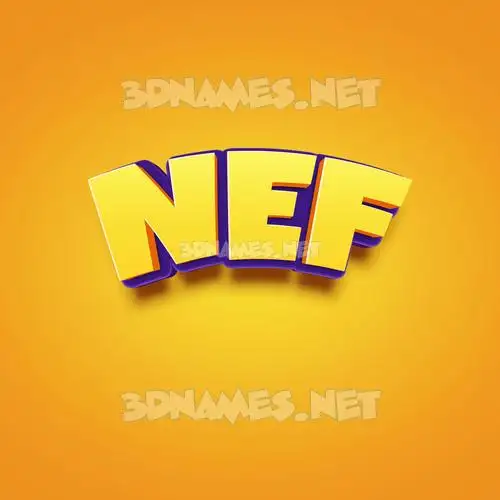 nef in Orange Toon style - 3D name wallpaper nef in Orange Toon style - 3D name wallpaper