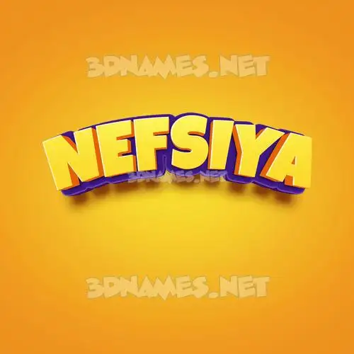 nefsiya in Orange Toon style - 3D name wallpaper