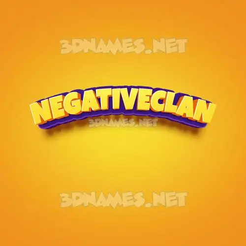 negativeclan in Orange Toon style - 3D name wallpaper negativeclan in Orange Toon style - 3D name wallpaper