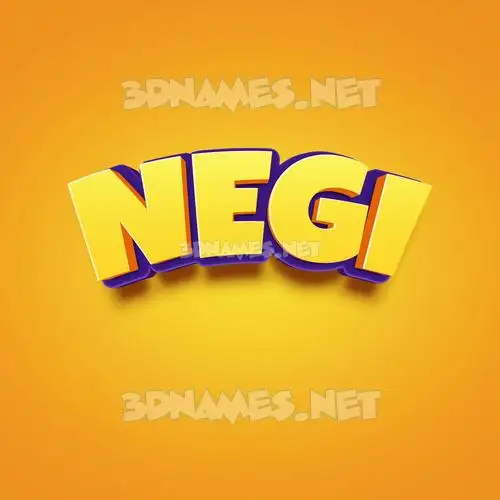negi in Orange Toon style - 3D name wallpaper negi in Orange Toon style - 3D name wallpaper