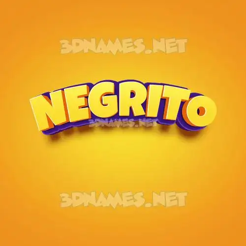 negrito in Orange Toon style - 3D name wallpaper negrito in Orange Toon style - 3D name wallpaper