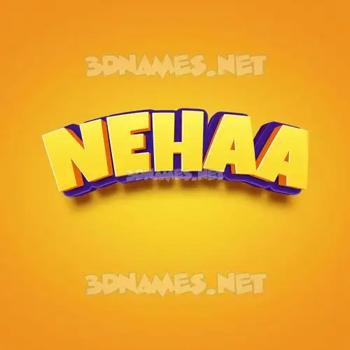 nehaa in Orange Toon style - 3D name wallpaper