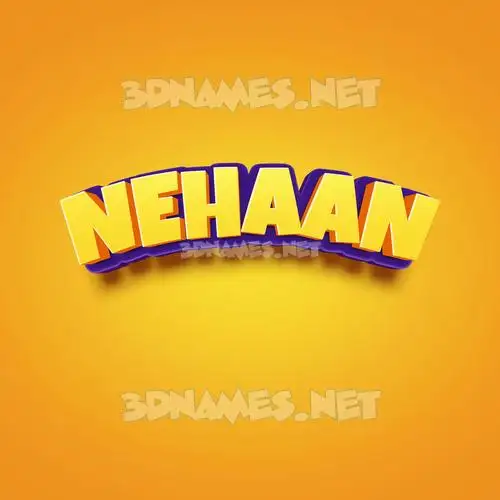 nehaan in Orange Toon style - 3D name wallpaper