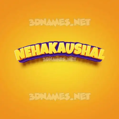 nehakaushal in Orange Toon style - 3D name wallpaper nehakaushal in Orange Toon style - 3D name wallpaper