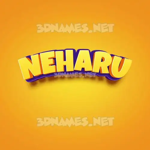 neharu in Orange Toon style - 3D name wallpaper neharu in Orange Toon style - 3D name wallpaper