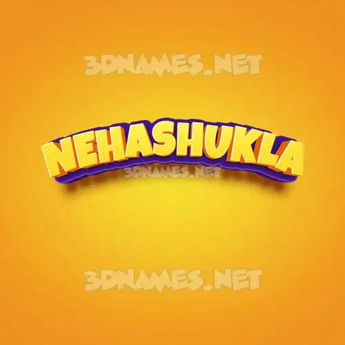 nehashukla in Orange Toon style - 3D name wallpaper