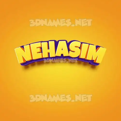 nehasim in Orange Toon style - 3D name wallpaper nehasim in Orange Toon style - 3D name wallpaper