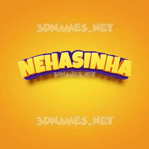 nehasinha in Orange Toon style - 3D name wallpaper