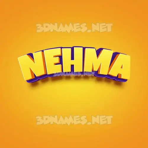 nehma in Orange Toon style - 3D name wallpaper nehma in Orange Toon style - 3D name wallpaper