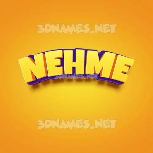 nehme in Orange Toon style - 3D name wallpaper nehme in Orange Toon style - 3D name wallpaper