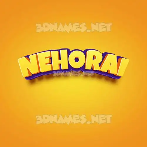 nehorai in Orange Toon style - 3D name wallpaper
