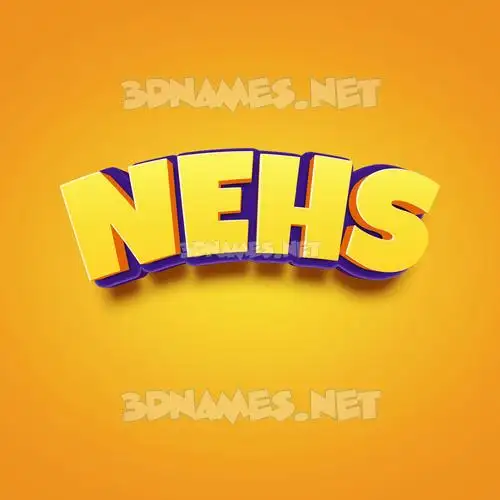nehs in Orange Toon style - 3D name wallpaper