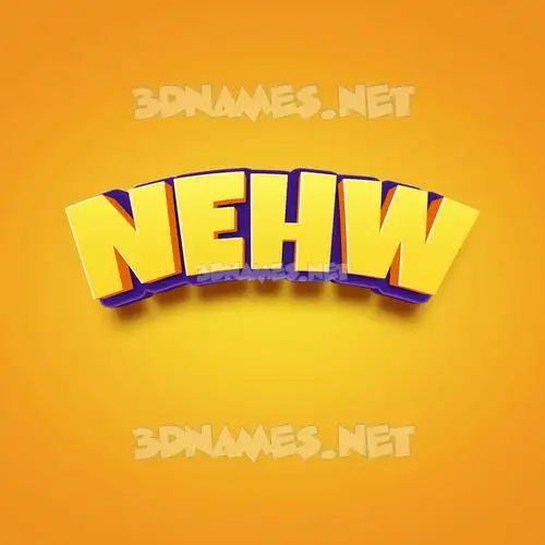 nehw in Orange Toon style - 3D name wallpaper nehw in Orange Toon style - 3D name wallpaper