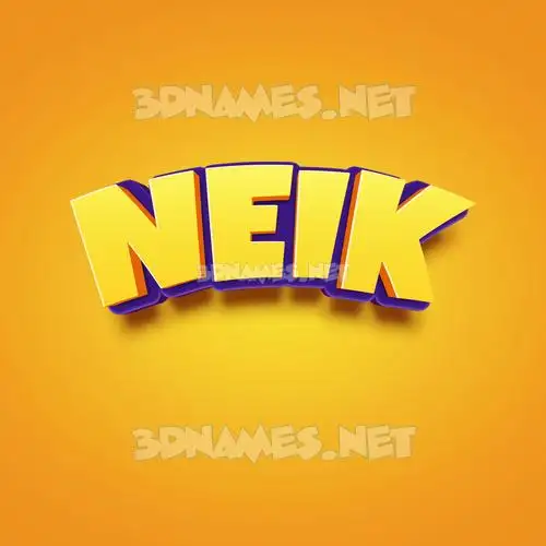 neik in Orange Toon style - 3D name wallpaper neik in Orange Toon style - 3D name wallpaper