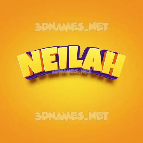 neilah in Orange Toon style - 3D name wallpaper