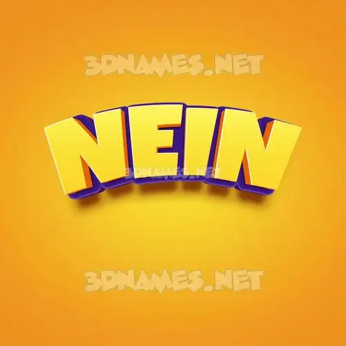 nein in Orange Toon style - 3D name wallpaper nein in Orange Toon style - 3D name wallpaper