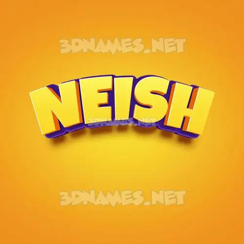 neish in Orange Toon style - 3D name wallpaper neish in Orange Toon style - 3D name wallpaper