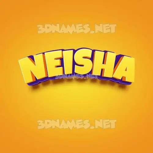 neisha in Orange Toon style - 3D name wallpaper neisha in Orange Toon style - 3D name wallpaper