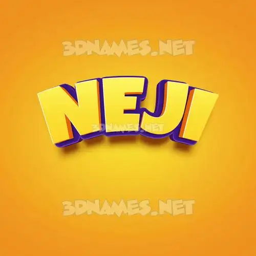 neji in Orange Toon style - 3D name wallpaper