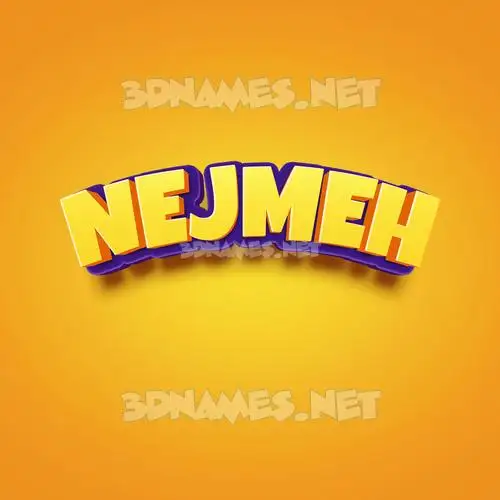 nejmeh in Orange Toon style - 3D name wallpaper nejmeh in Orange Toon style - 3D name wallpaper