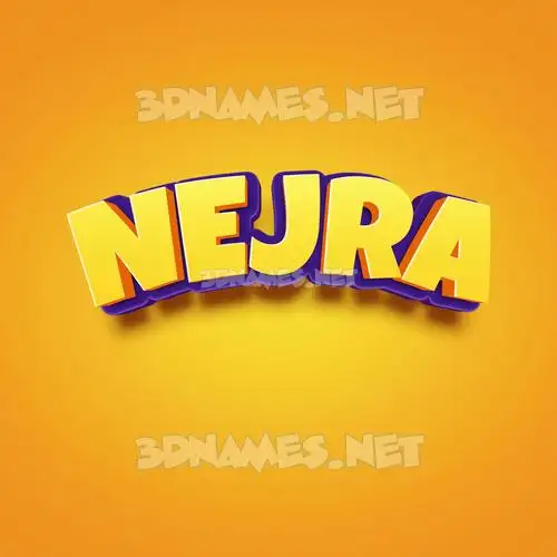 nejra in Orange Toon style - 3D name wallpaper