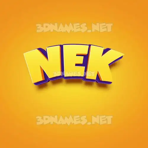 nek in Orange Toon style - 3D name wallpaper nek in Orange Toon style - 3D name wallpaper