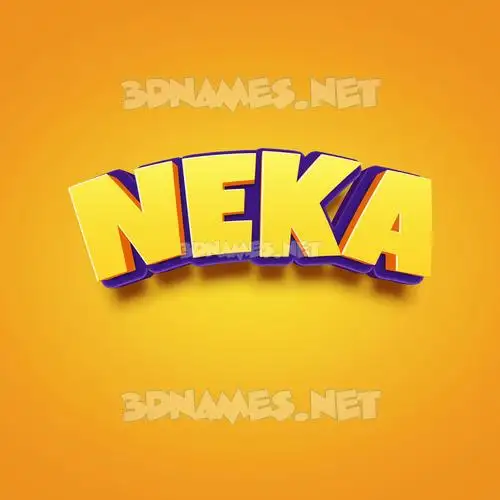 neka in Orange Toon style - 3D name wallpaper neka in Orange Toon style - 3D name wallpaper