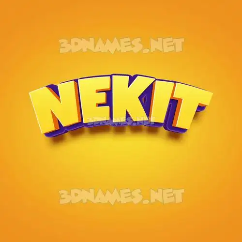 nekit in Orange Toon style - 3D name wallpaper nekit in Orange Toon style - 3D name wallpaper