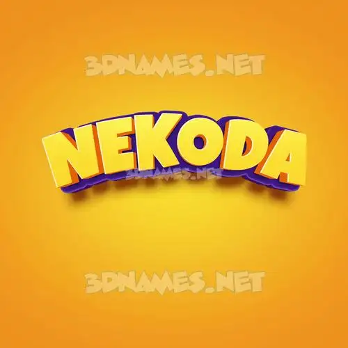 nekoda in Orange Toon style - 3D name wallpaper nekoda in Orange Toon style - 3D name wallpaper
